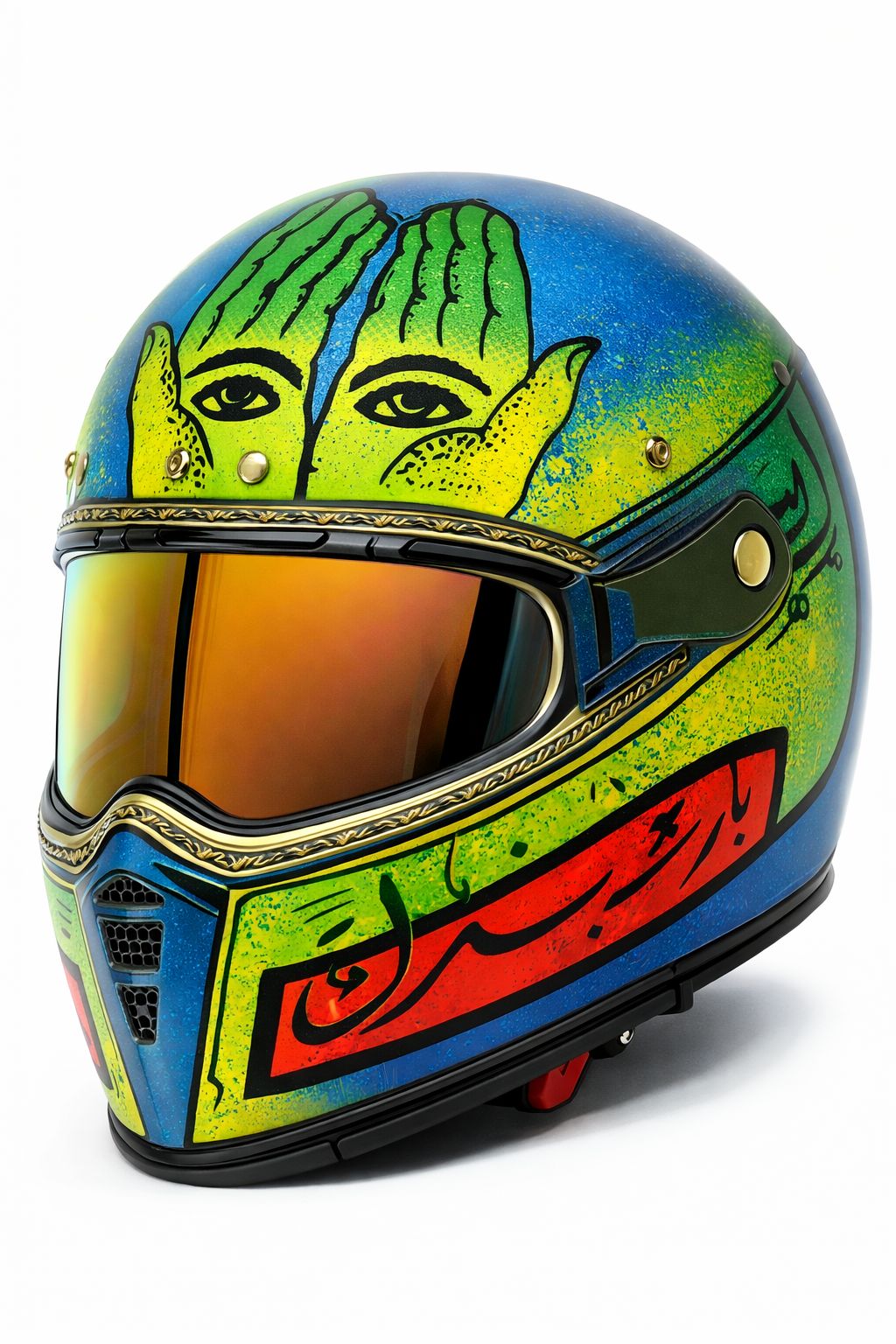 Casque Bismillah Motors — Cross — vue 2