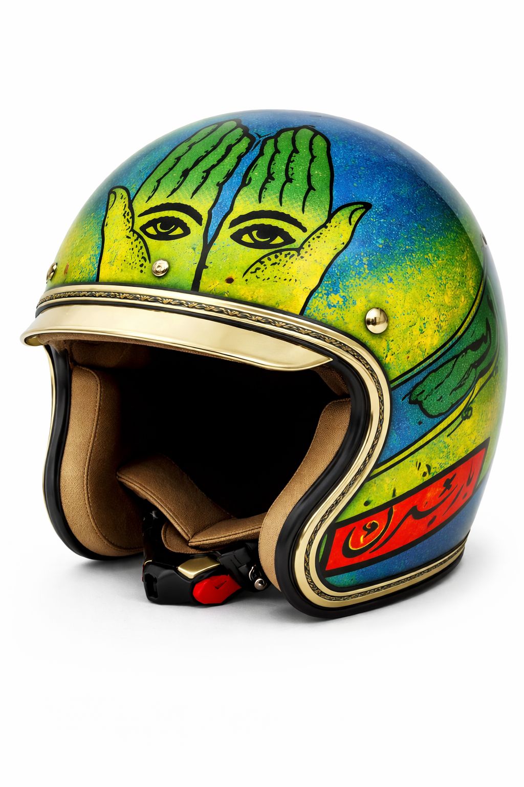 Casque Bismillah Motors — Cross — vue 3